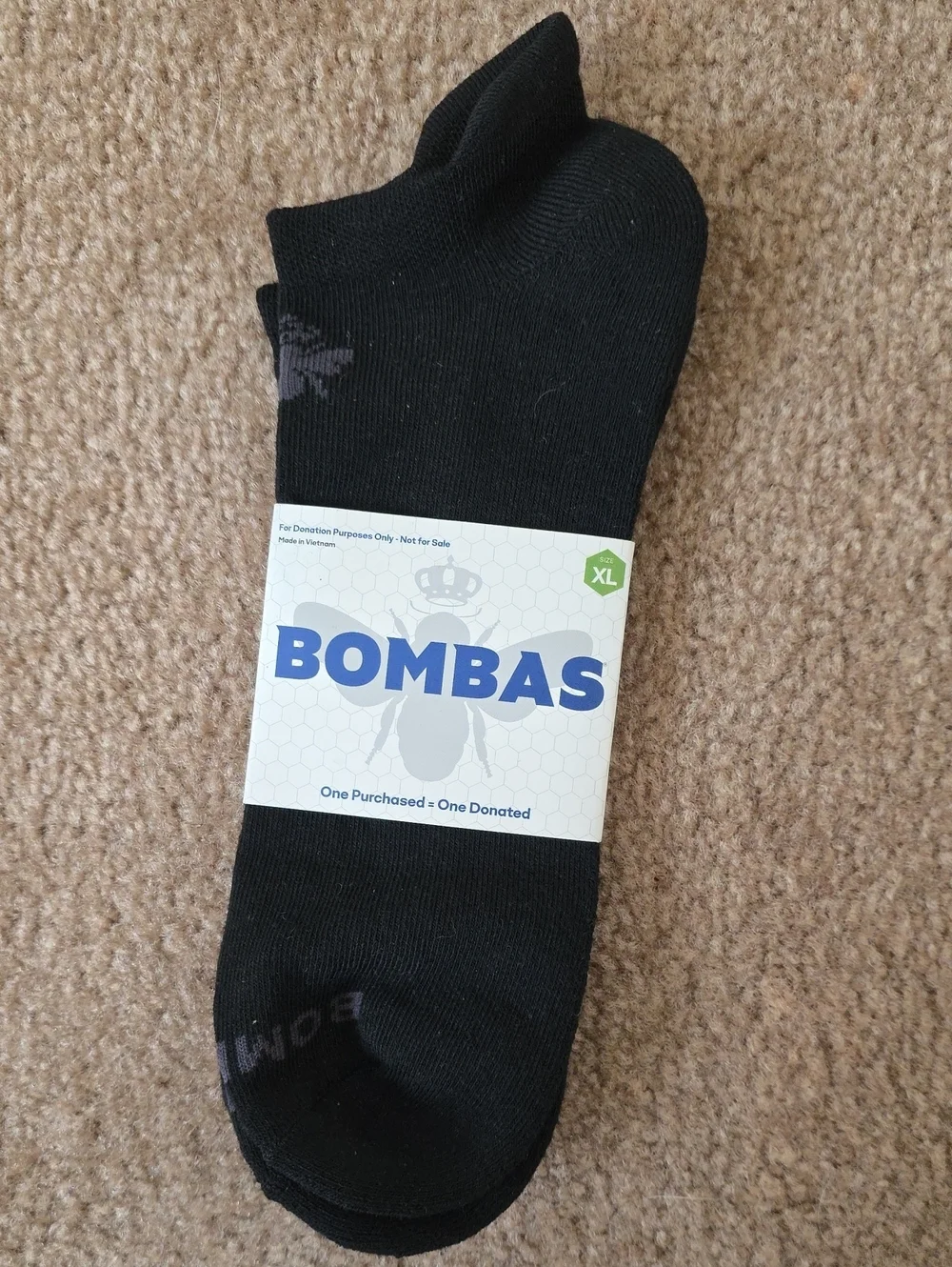 Bombas Mens XL Black Ankle Socks Athletic Comfortable